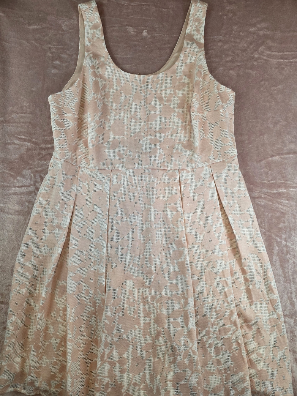 torrid Blush Pink Floral Jacquard Fit-and-Flare Dress